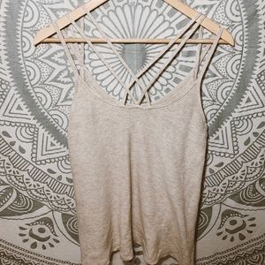 Knitted cream American Eagle tank top
